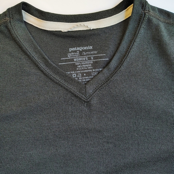 Patagonia Women's Capilene 2 Lightweight V Neck Top Long Sleeve Black S. - Picture 11 of 11